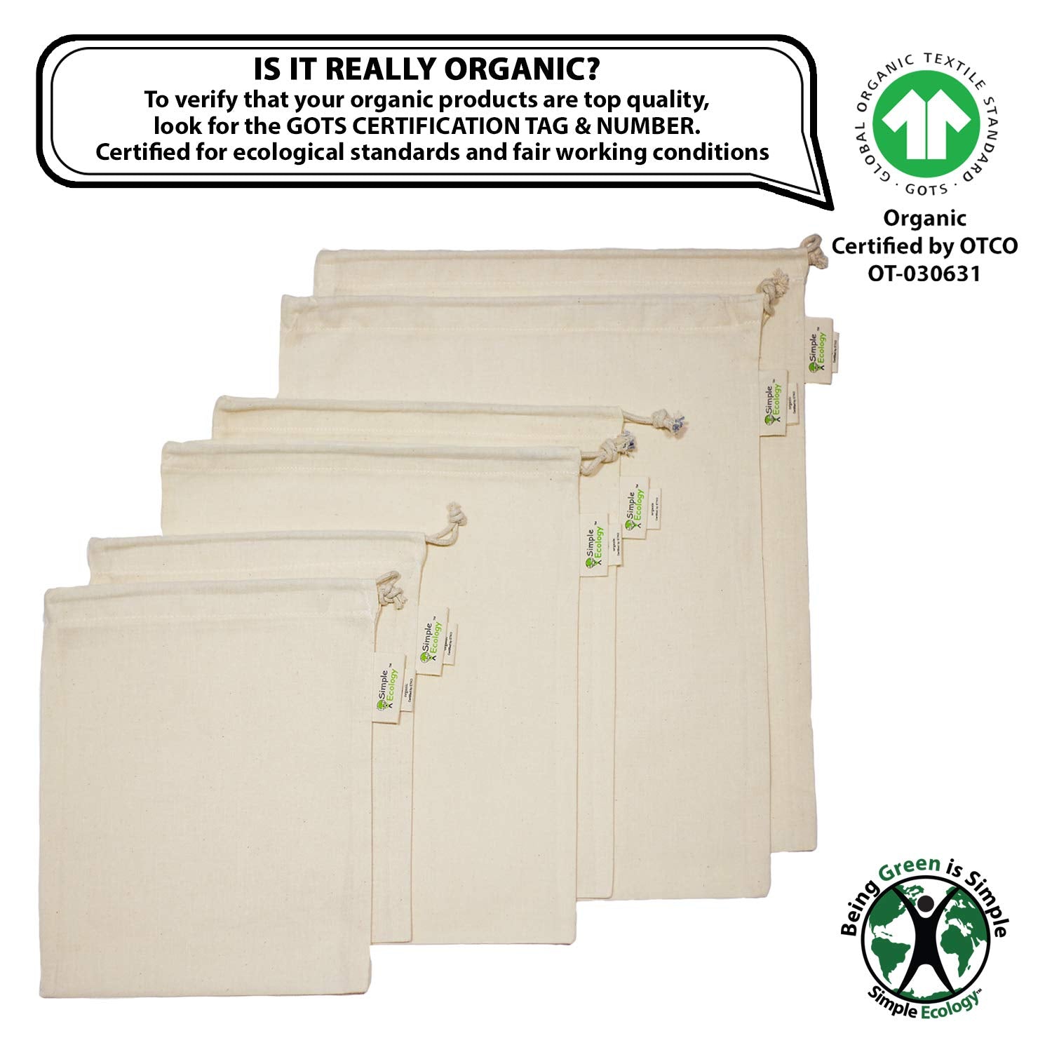 Simple Ecology tare weight tag shows weight in pounds, ounces, and grams.