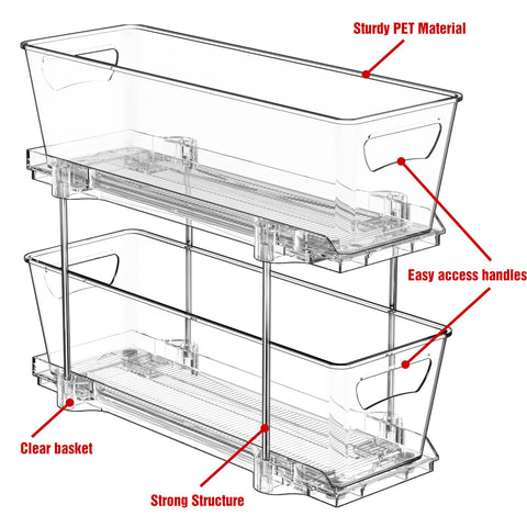 Humid spaces like bathrooms stay organized with this Simple Houseware tray.