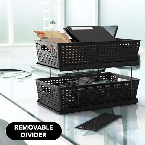 Simple Houseware 2-tier organizer ideal for toiletries and small essentials.