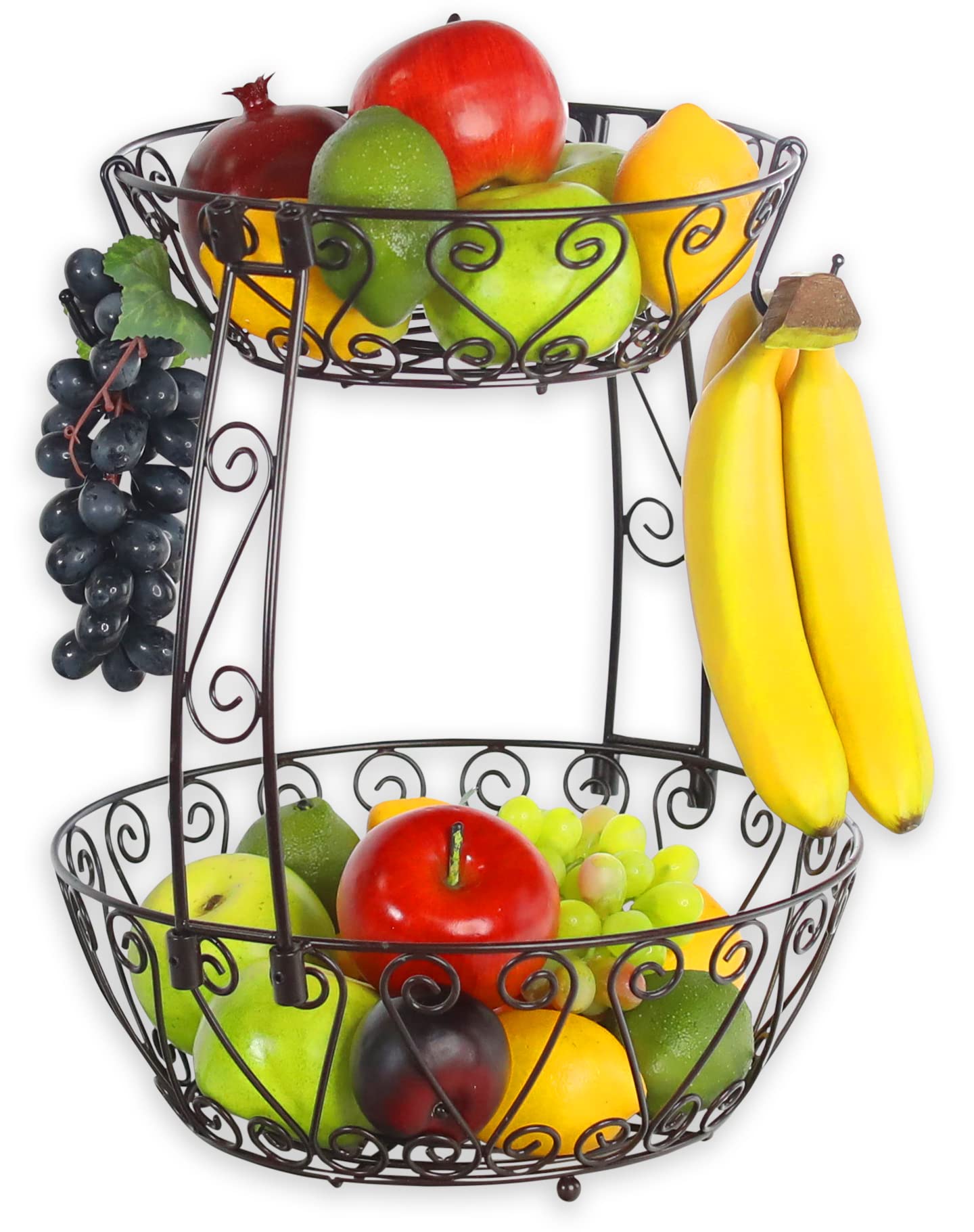 Simple Houseware upper-basket closeup highlights bronze finish and access