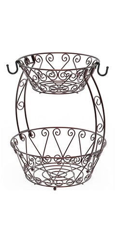 Simple Houseware bronze-framed fruit stand adds decor value while staying functional