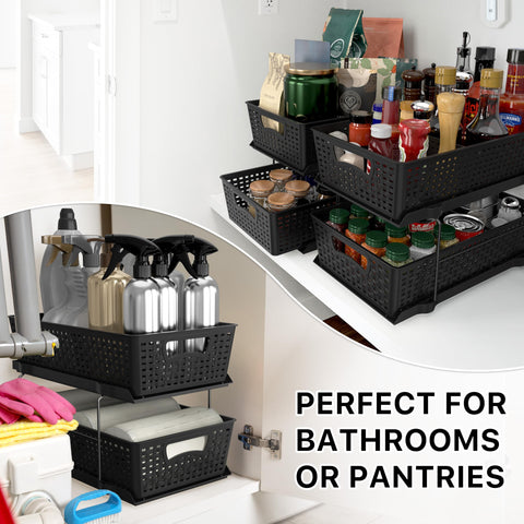 Simple Houseware black finish adds a sleek, modern touch to any bathroom or kitchen.