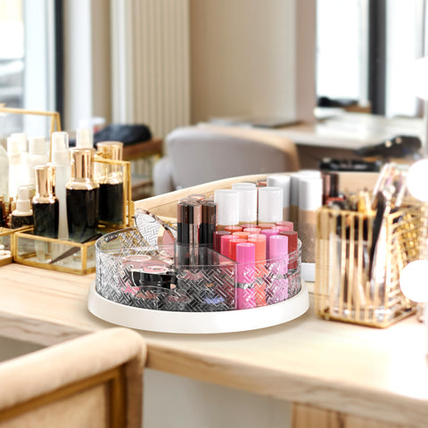 Simple Houseware desk organization keeps stationery neatly sorted and accessible.