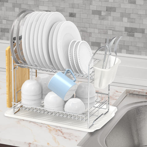 Simple Houseware compact rack measures 11d x 17.75w x 13h.