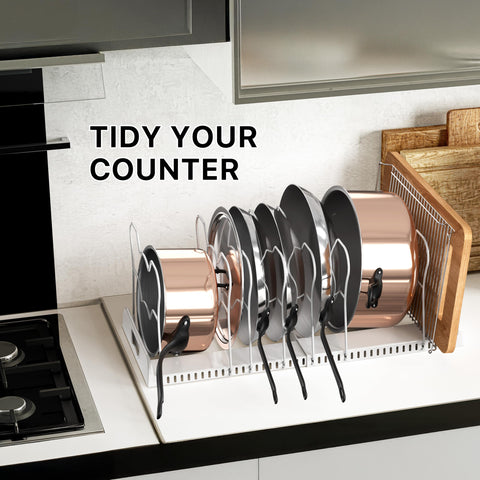 Simple Houseware multi purpose rack fits cabinets countertops or pantries