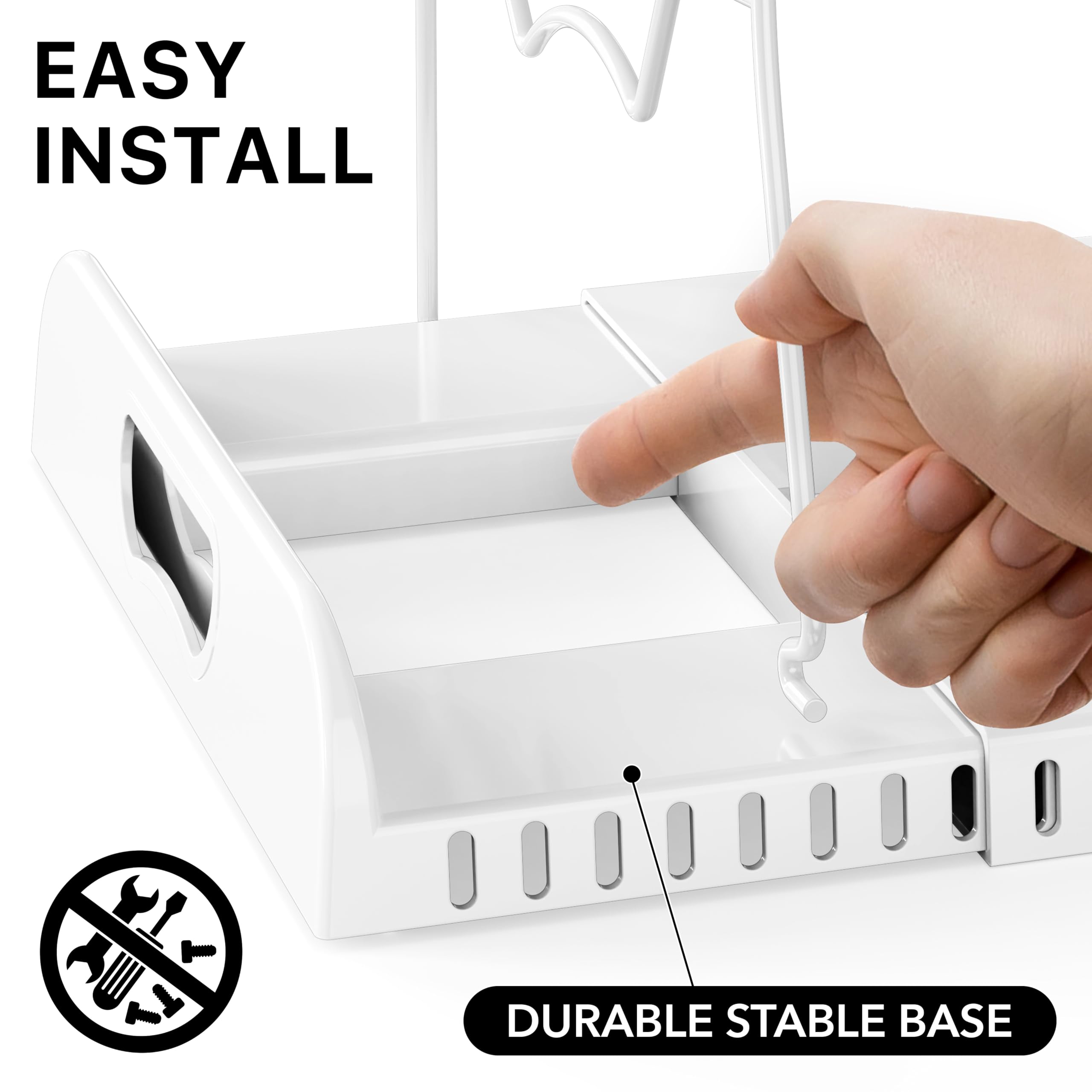 Simple Houseware durable powder coated finish resists daily cabinet use
