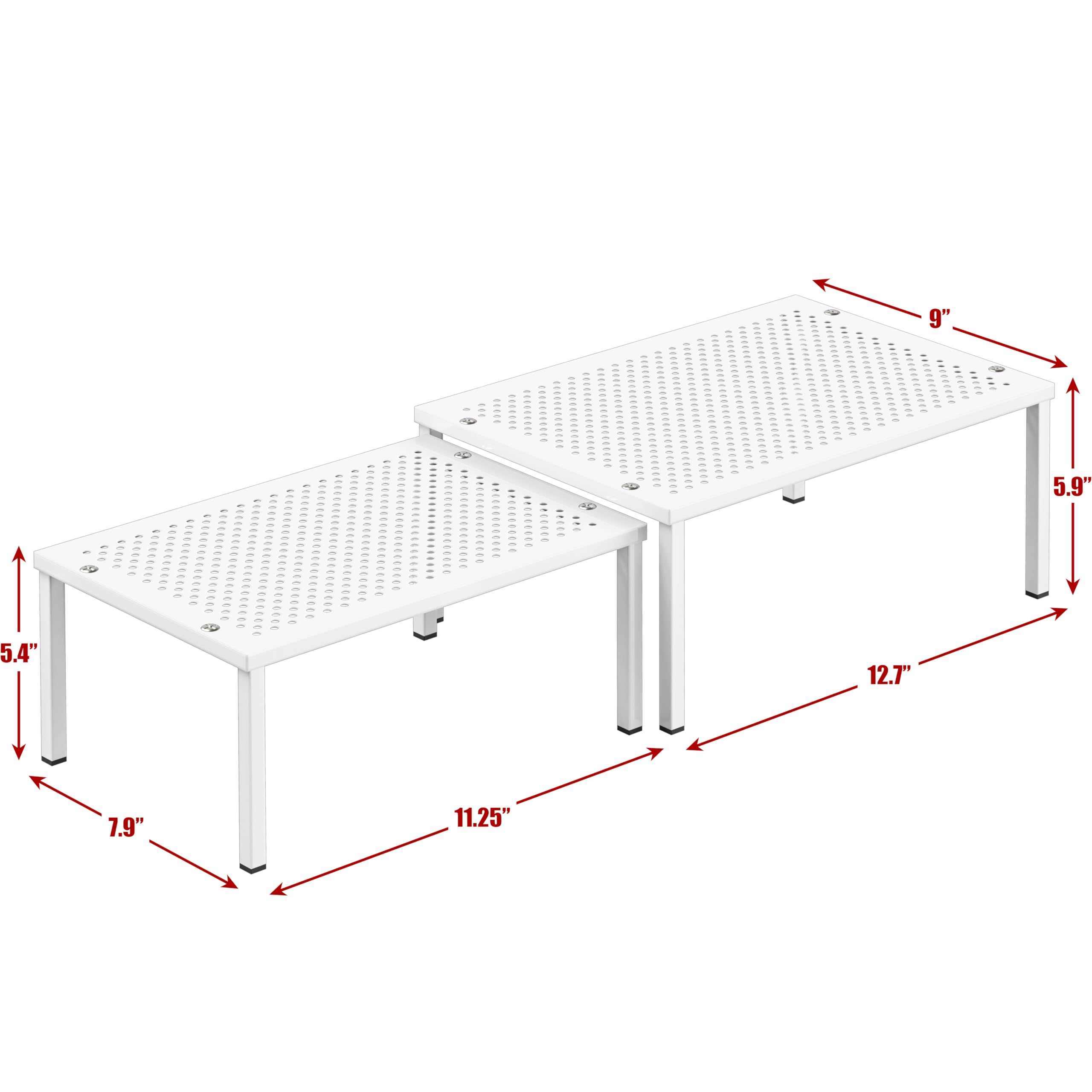 Perforated steel frame of Simple Houseware shelf for daily kitchen use