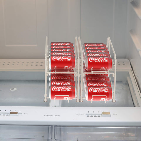 Simple Houseware kitchen fridge organization fits cramped cabinets.