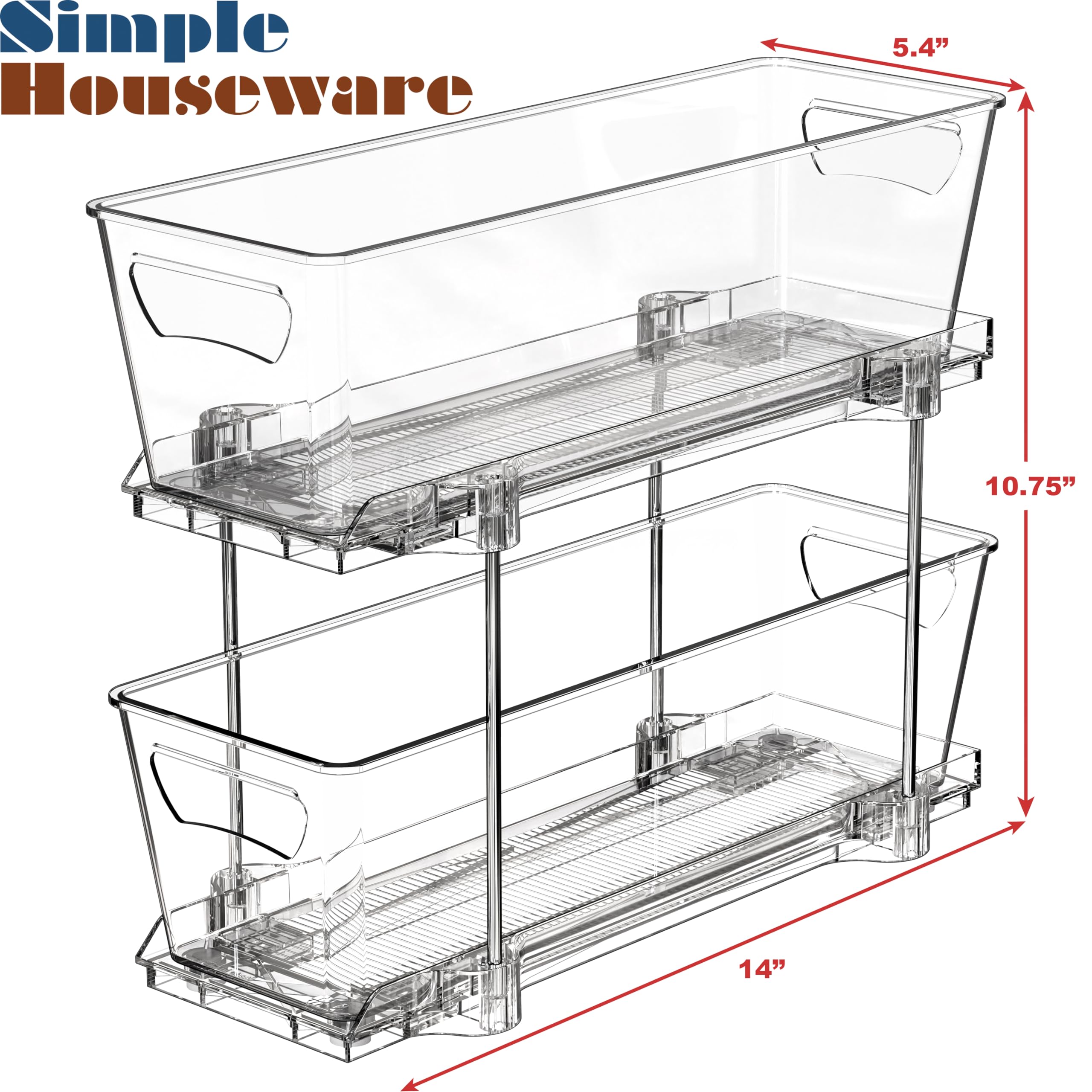 Simple Houseware organizer helps kitchen and cabinets stay clutter-free.