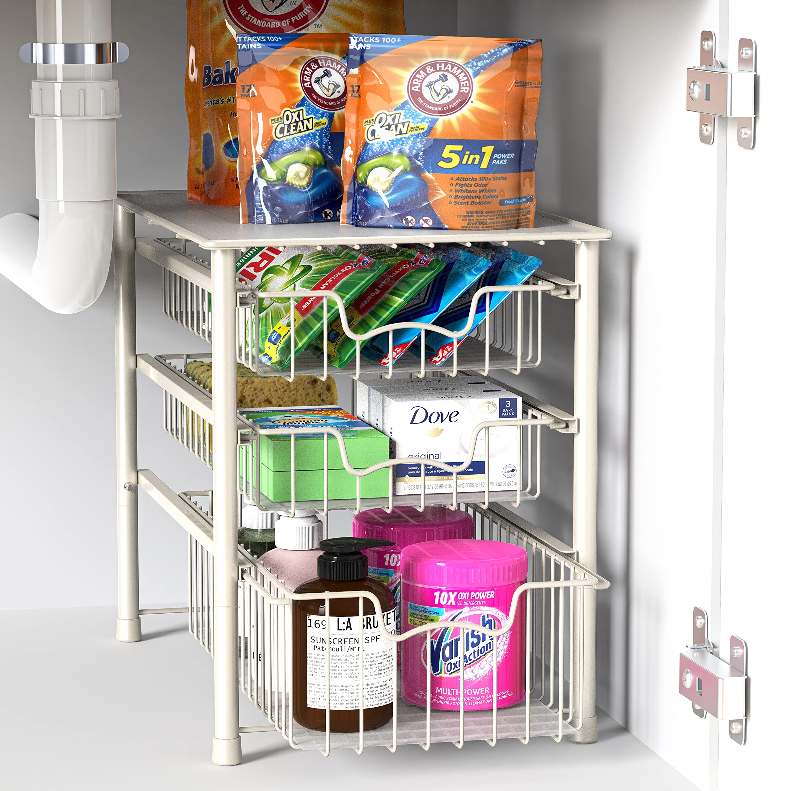 Simple Houseware open-basket-view shows quick tool-free assembly
