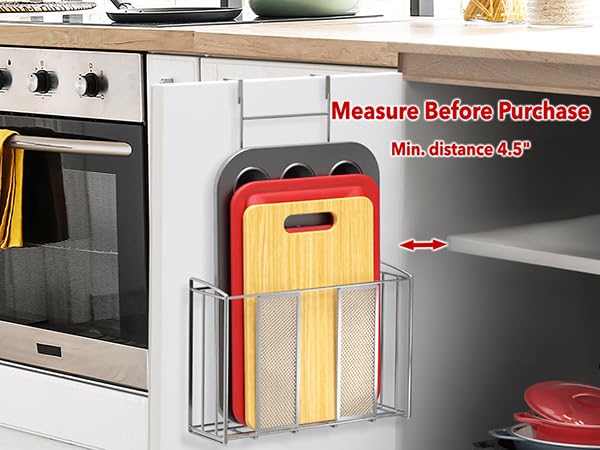 Simple Houseware over-cabinet-door-organizer easy to install over most cabinet doors.