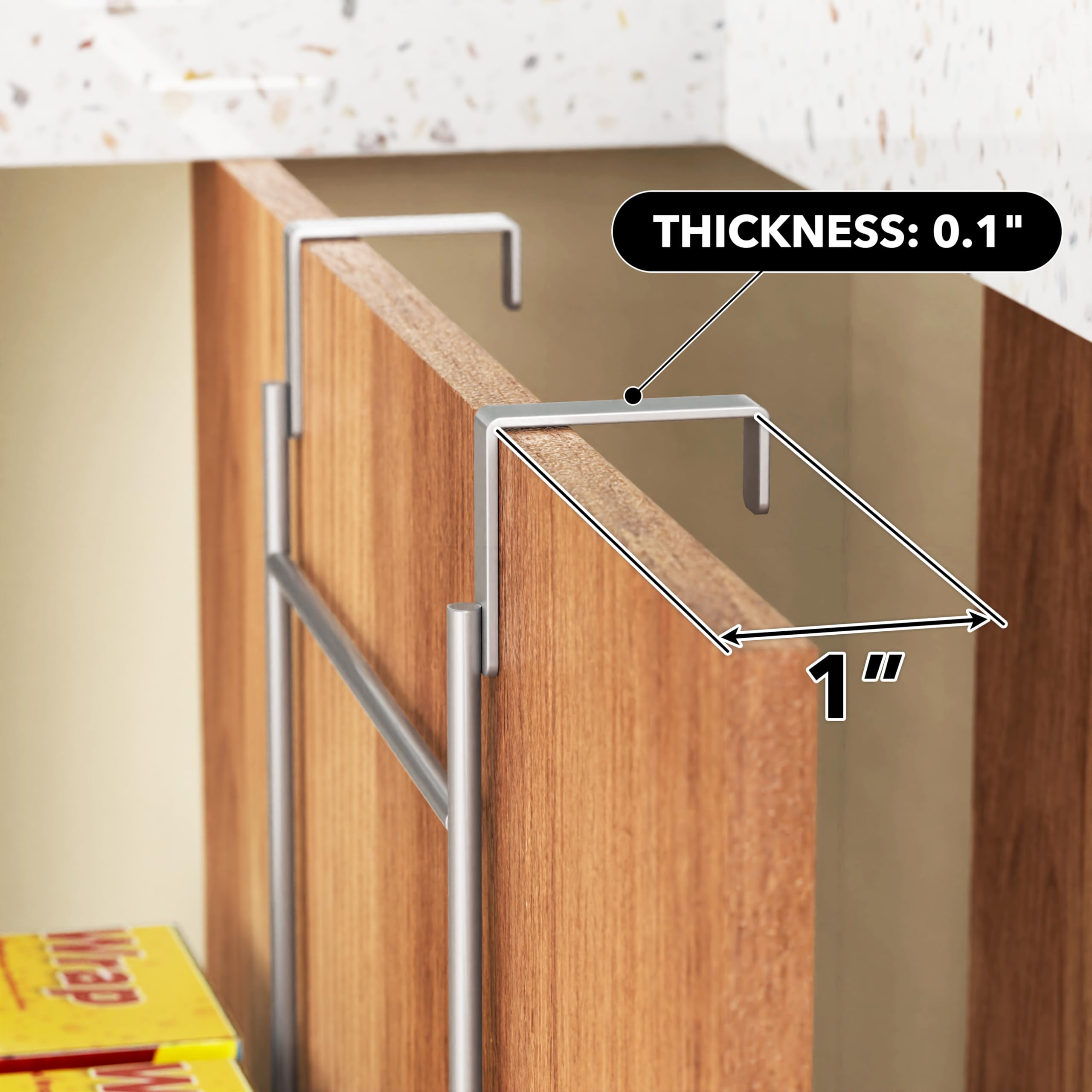 Simple Houseware over-cabinet-door-organizer interior measurements help you plan space.