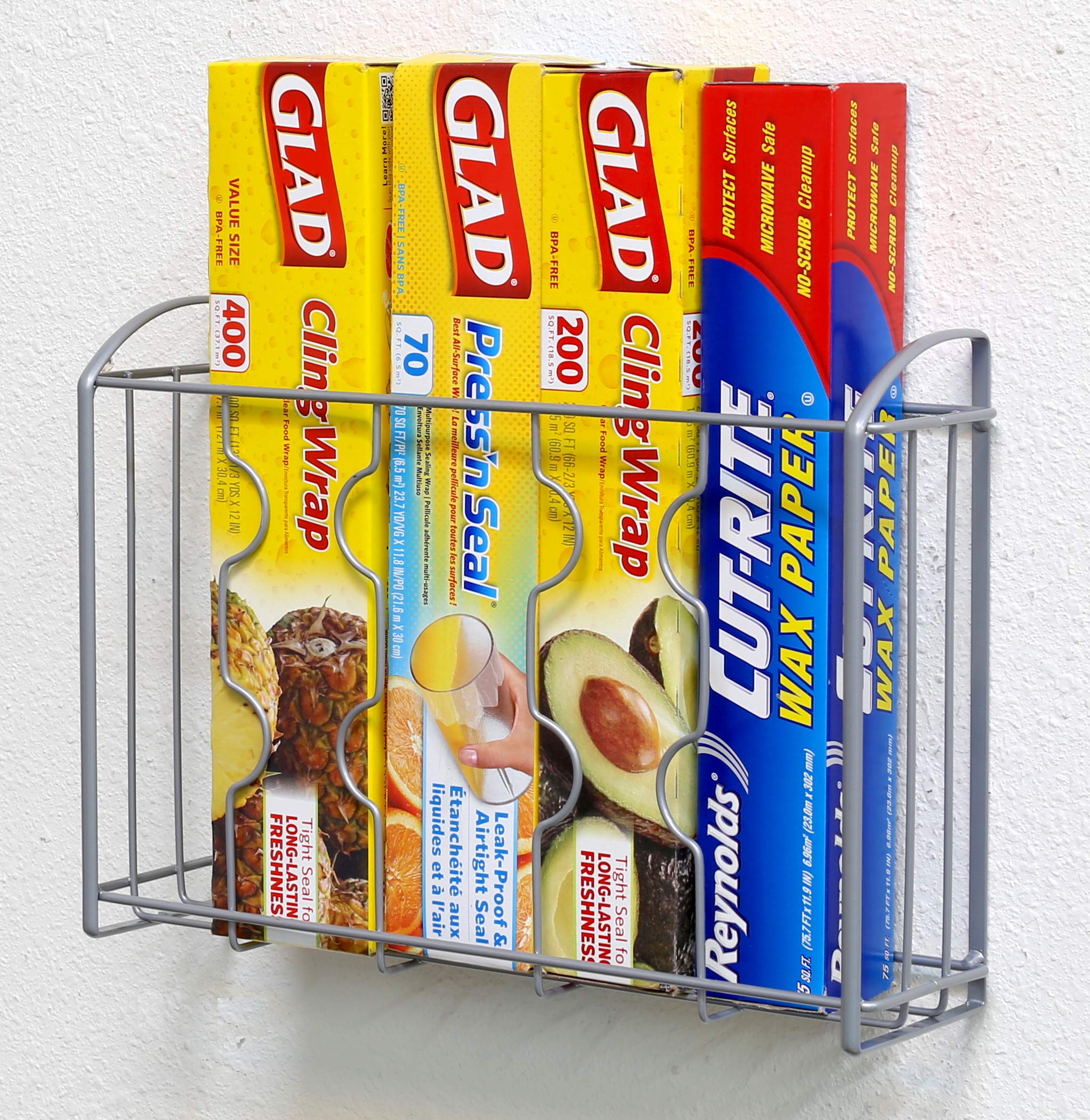 Simple Houseware organizer mounted on a door for pantry and bathroom items
