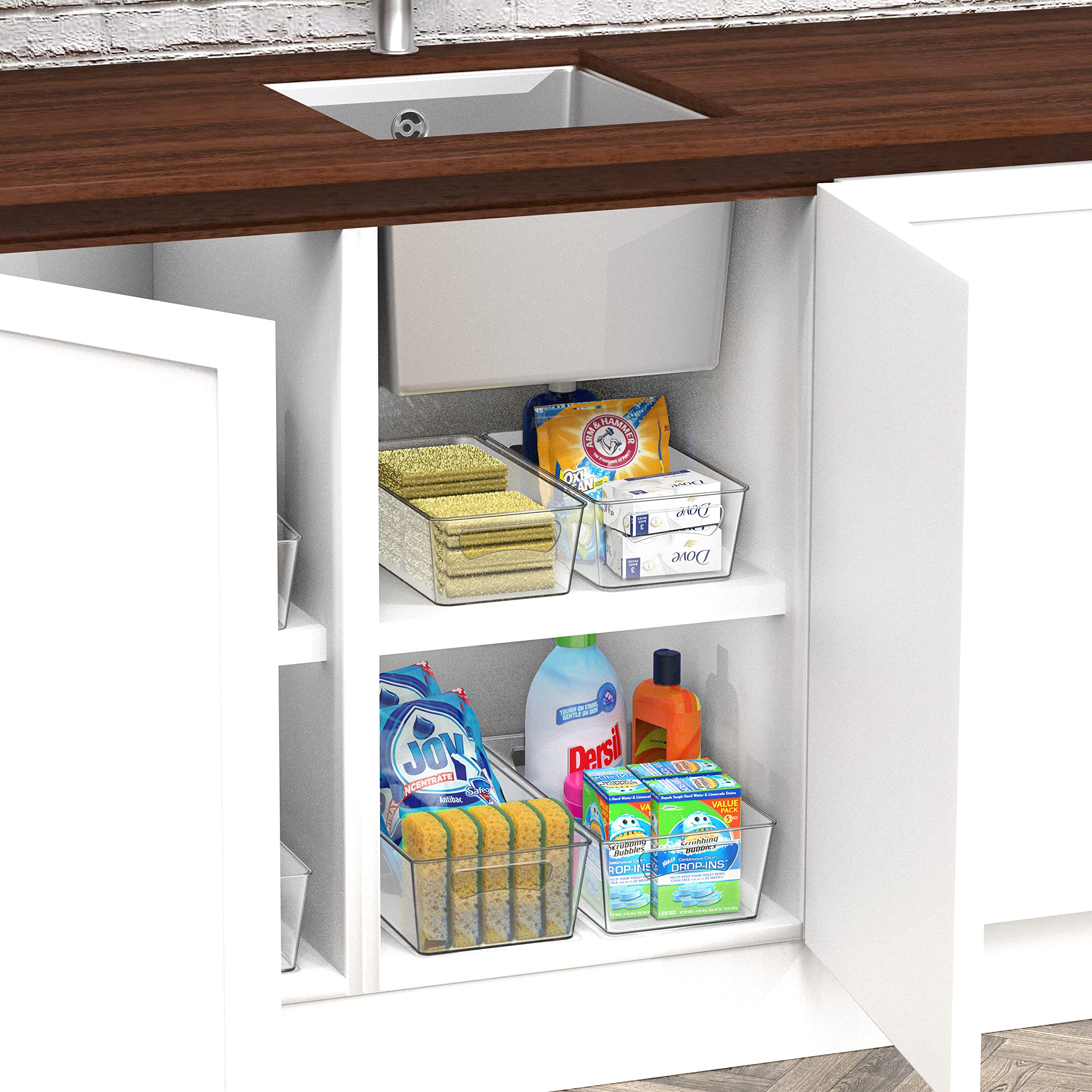 Simple Houseware pantry-bin design maximizes space and keeps items organized.