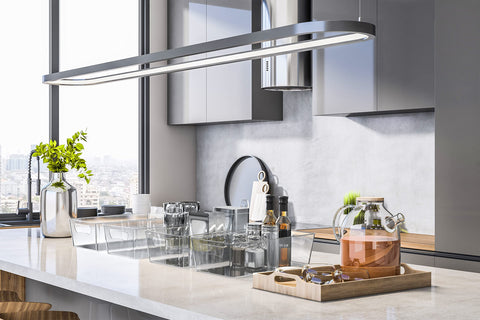 Simple Houseware clear storage bins boost visibility, reducing food waste and misplaced items.