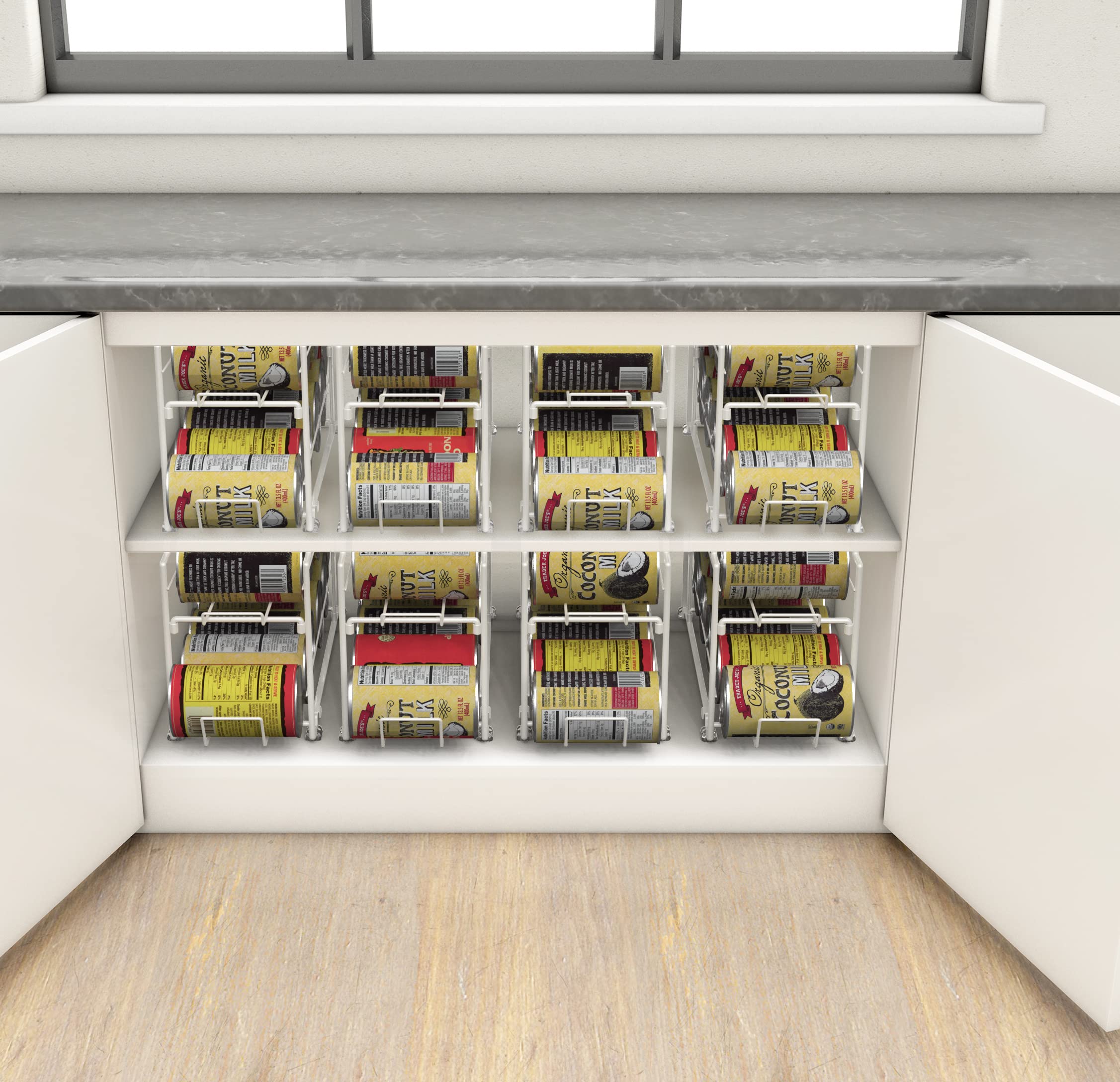 Simple Houseware can dispenser helps reduce clutter and maximize space.