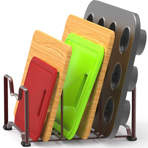 Simple Houseware bronze with rubber feet protects surfaces and prevents sliding.