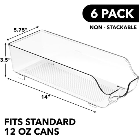 Simple Houseware soda can organizer angled side view with tilt for easy grab