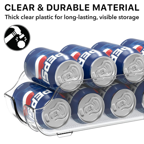 Two-layer display of cans using Simple Houseware organizer