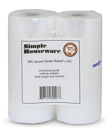 Simple Houseware sous-vide roll 8x50 2-pack for precise bag length and freshness