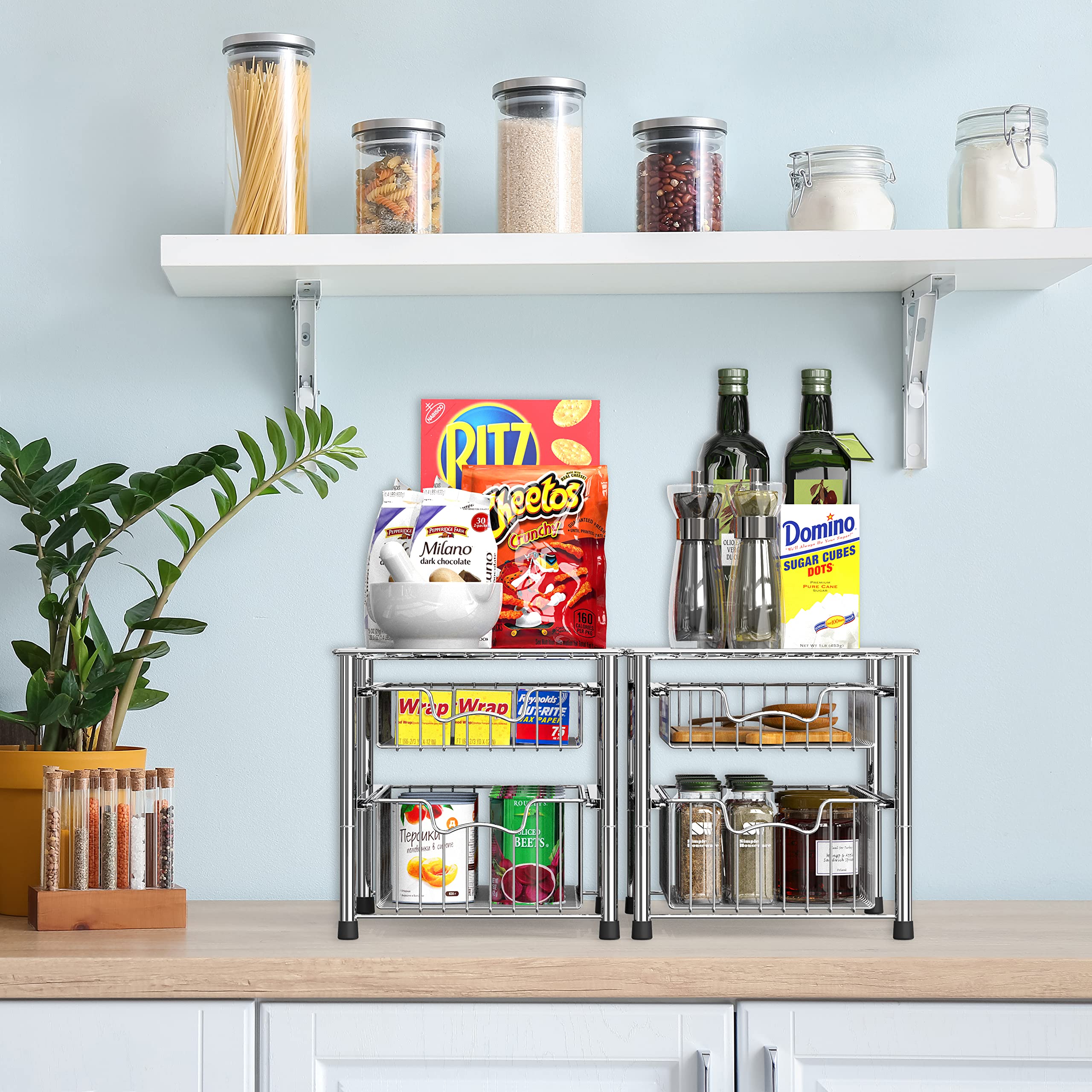Simple Houseware chrome drawer dimensions and spacing between drawers
