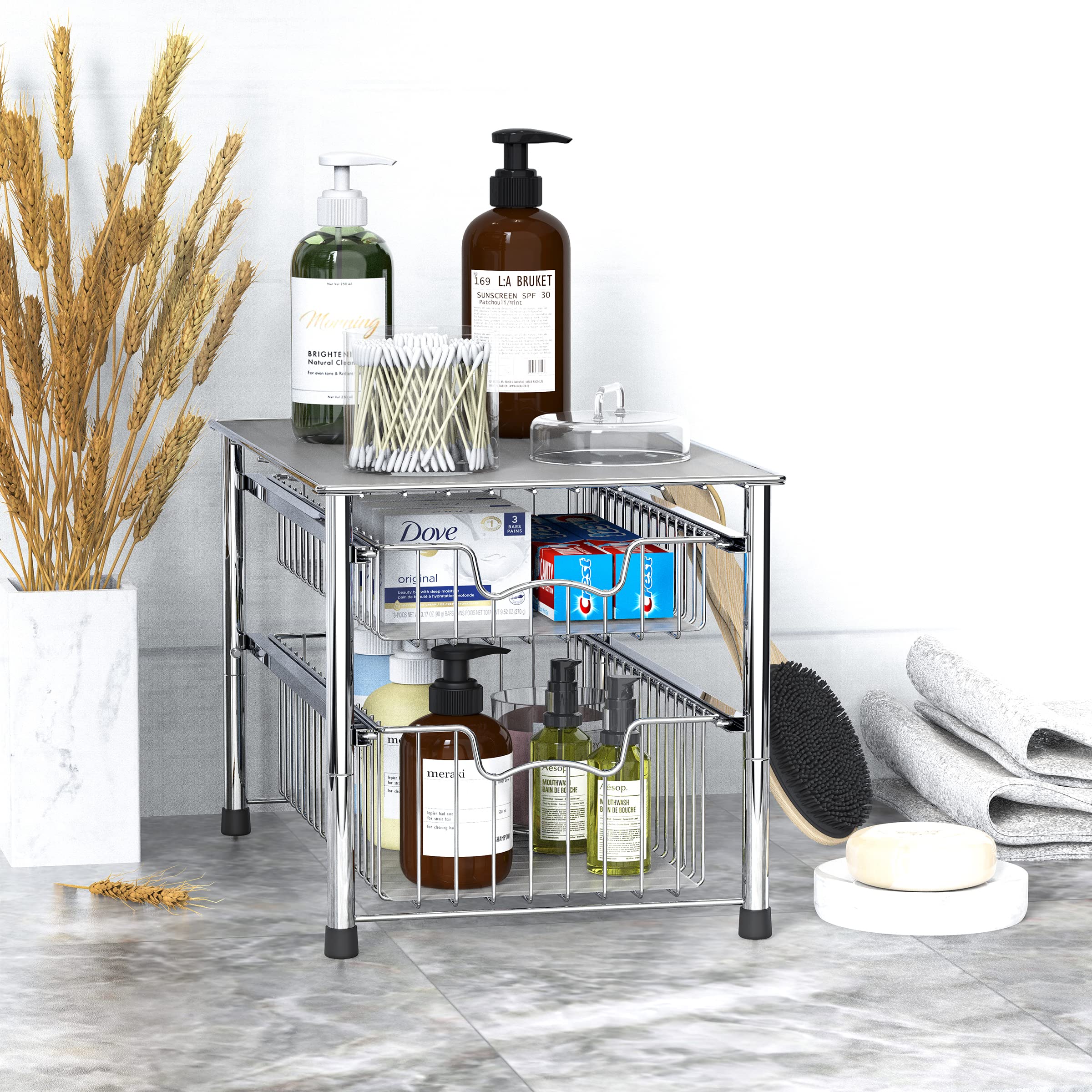 Simple Houseware chrome patent and design details visible on the frame