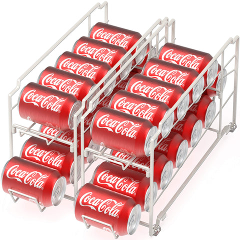 Simple Houseware stackable can dispenser rack keeps beverages organized for easy access.