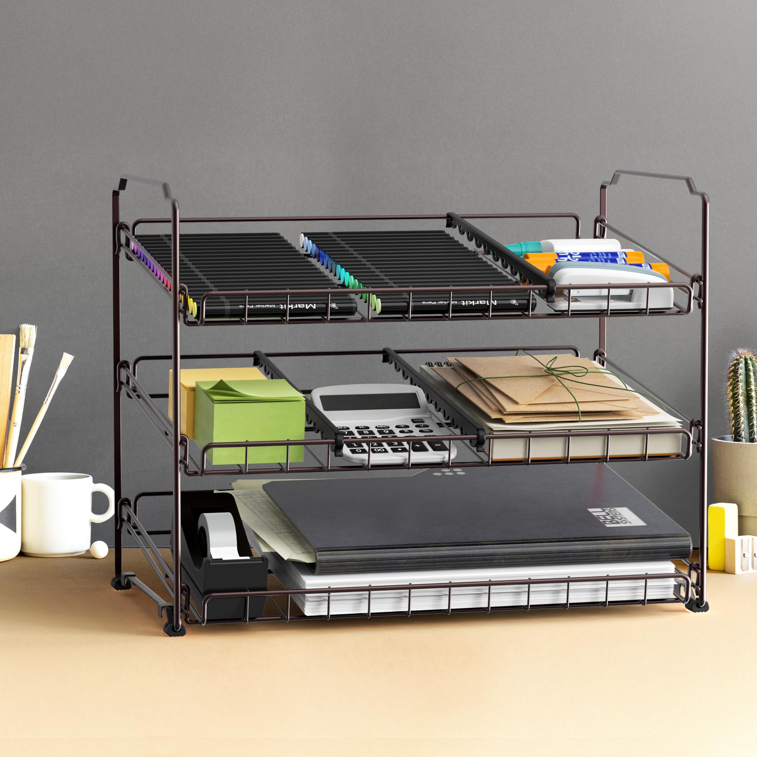 Compact, space-saving design helps maximize pantry storage efficiency.