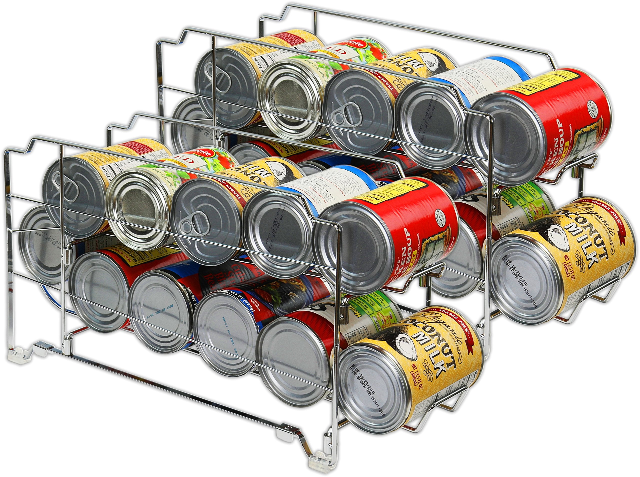 Slim design fits narrow pantry shelves and crowded refrigerators with ease.