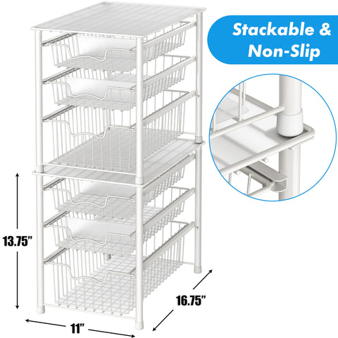 Simple Houseware stack two sets for extra vertical storage