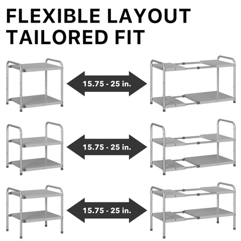 Simple Houseware reinforced metal frame delivers stable under-sink storage.