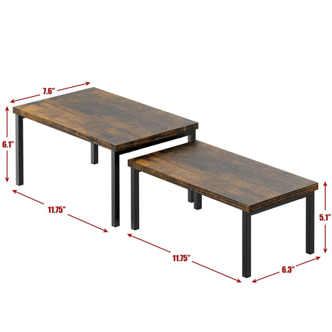 Simple Houseware wooden top expandable stackable shelf with two shelves for flexibility.