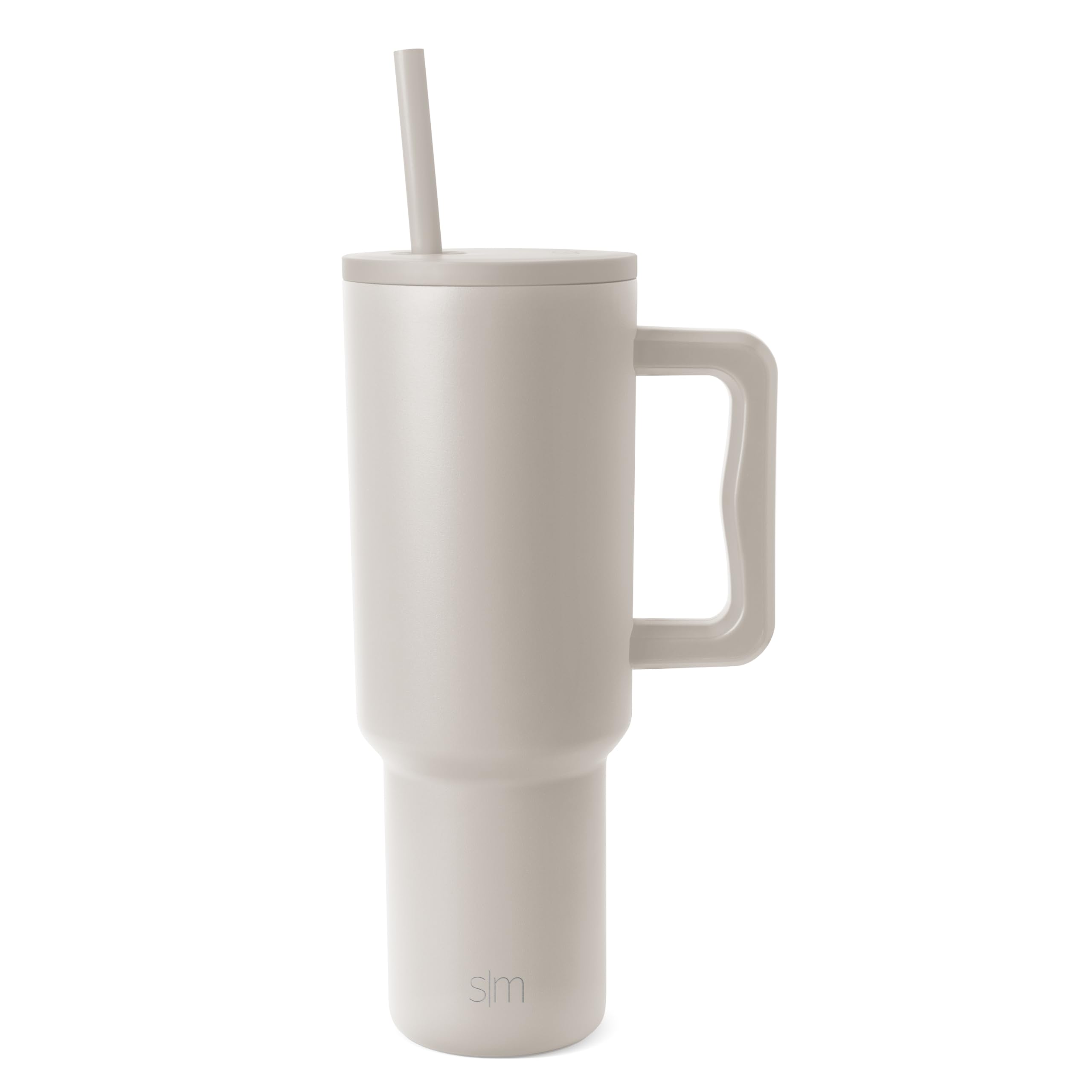 Simple Modern Trek tumbler with handle, front view, maintains temperature on the go.