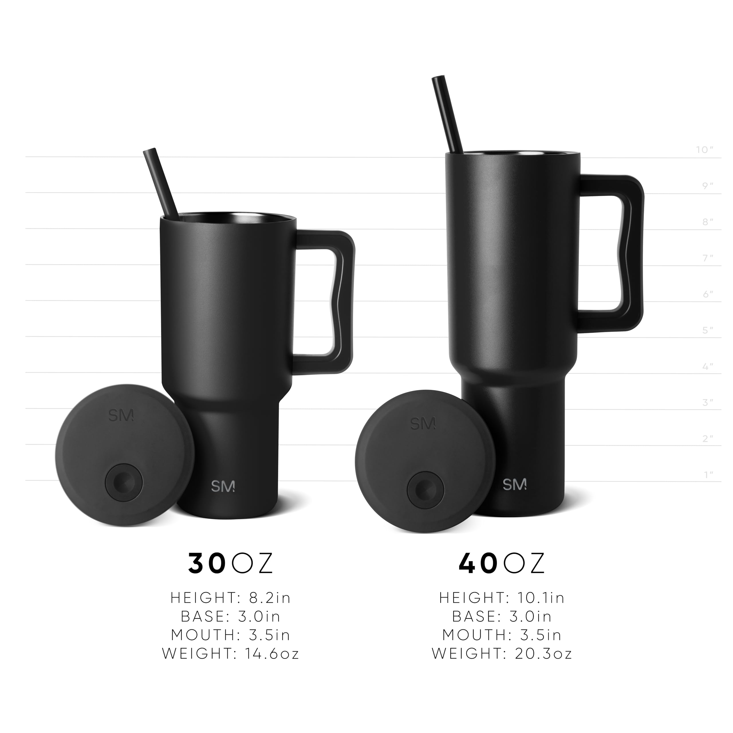 Simple Modern Trek tumbler includes two straws for different beverages.