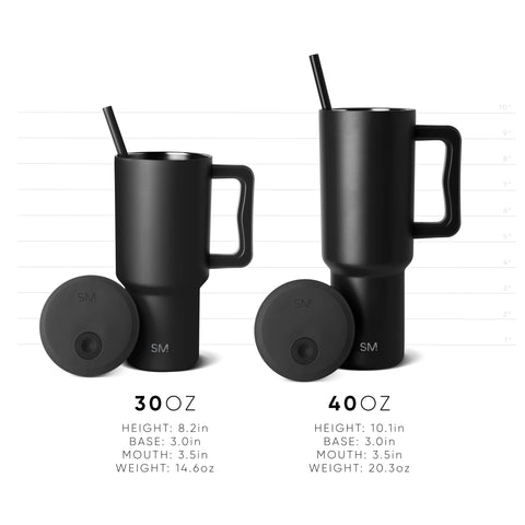 Simple Modern Trek tumbler includes two straws for different beverages.