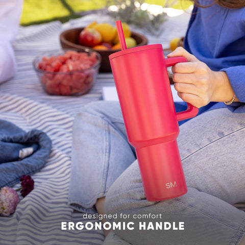 Simple Modern Trek tumbler includes two straws for quick swaps.
