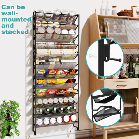 Simple Trending 2-Pack 4-Tier Spice Rack integrated handle for easy transport