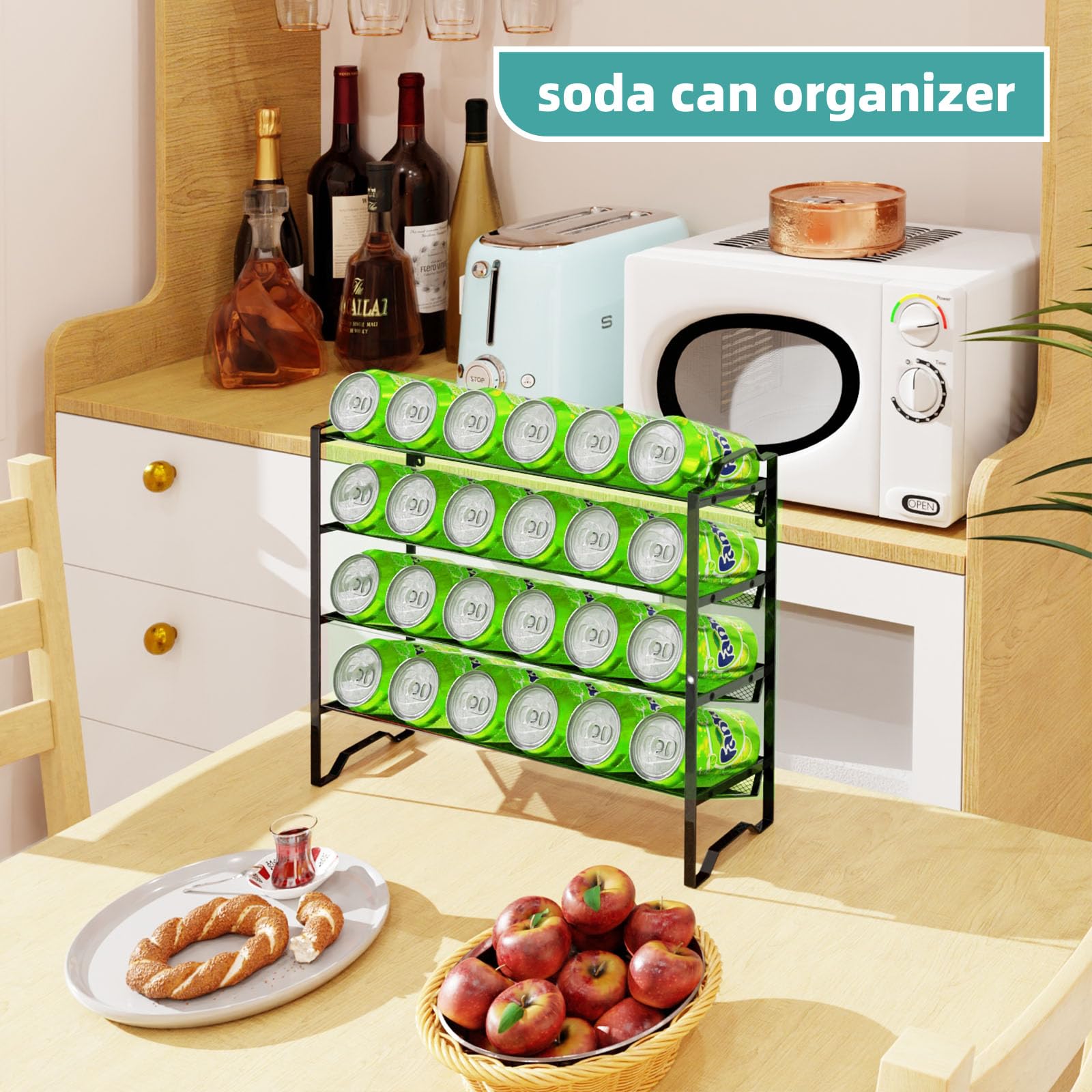 Simple Trending 2-Pack 4-Tier Spice Rack wall mount option enhances organization