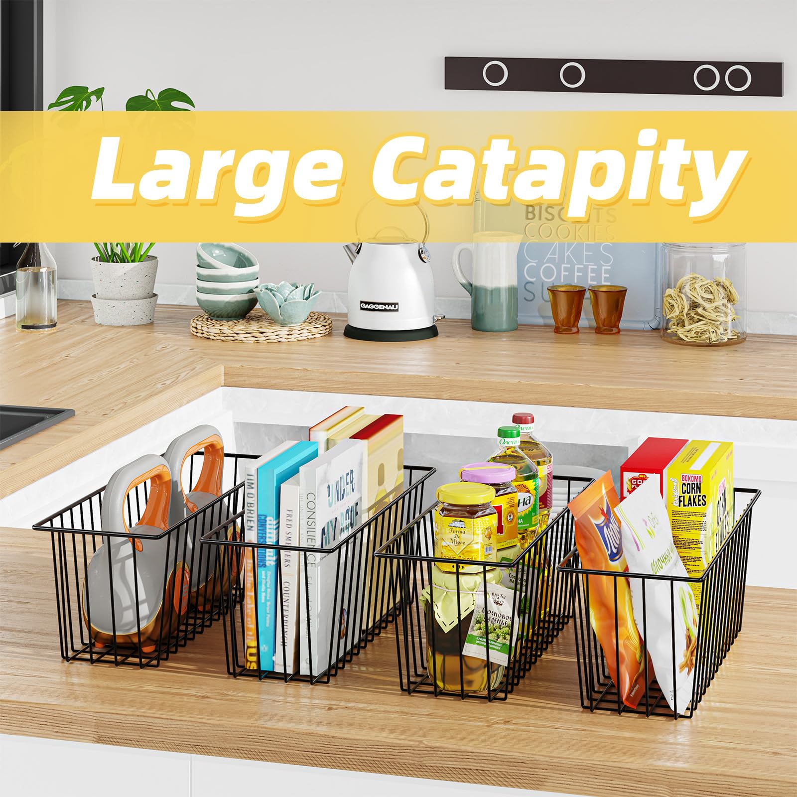 Simple Trending baskets with hooks enhance organization in any room.