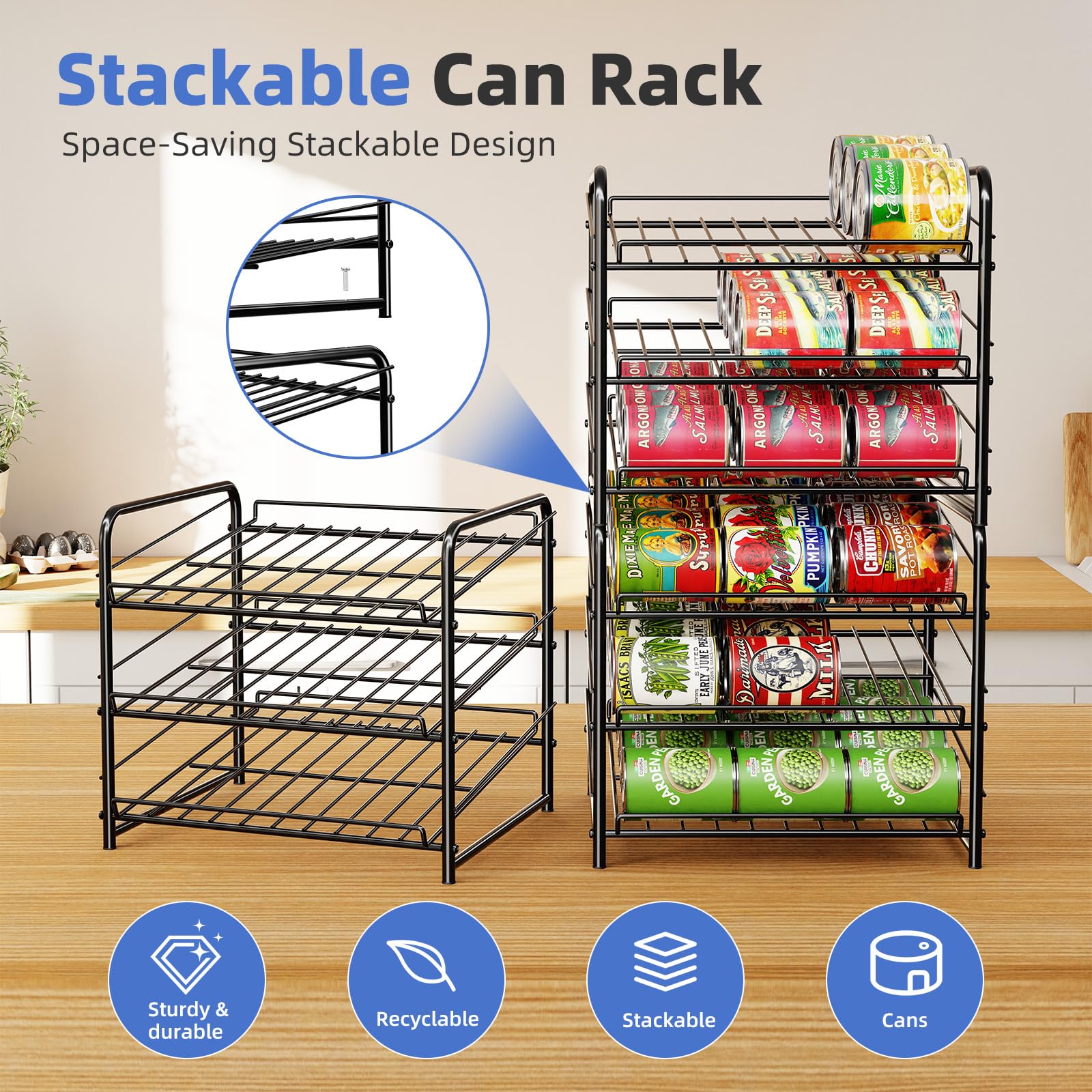 Simple Trending non-slip rubber pads prevent sliding on shelves.