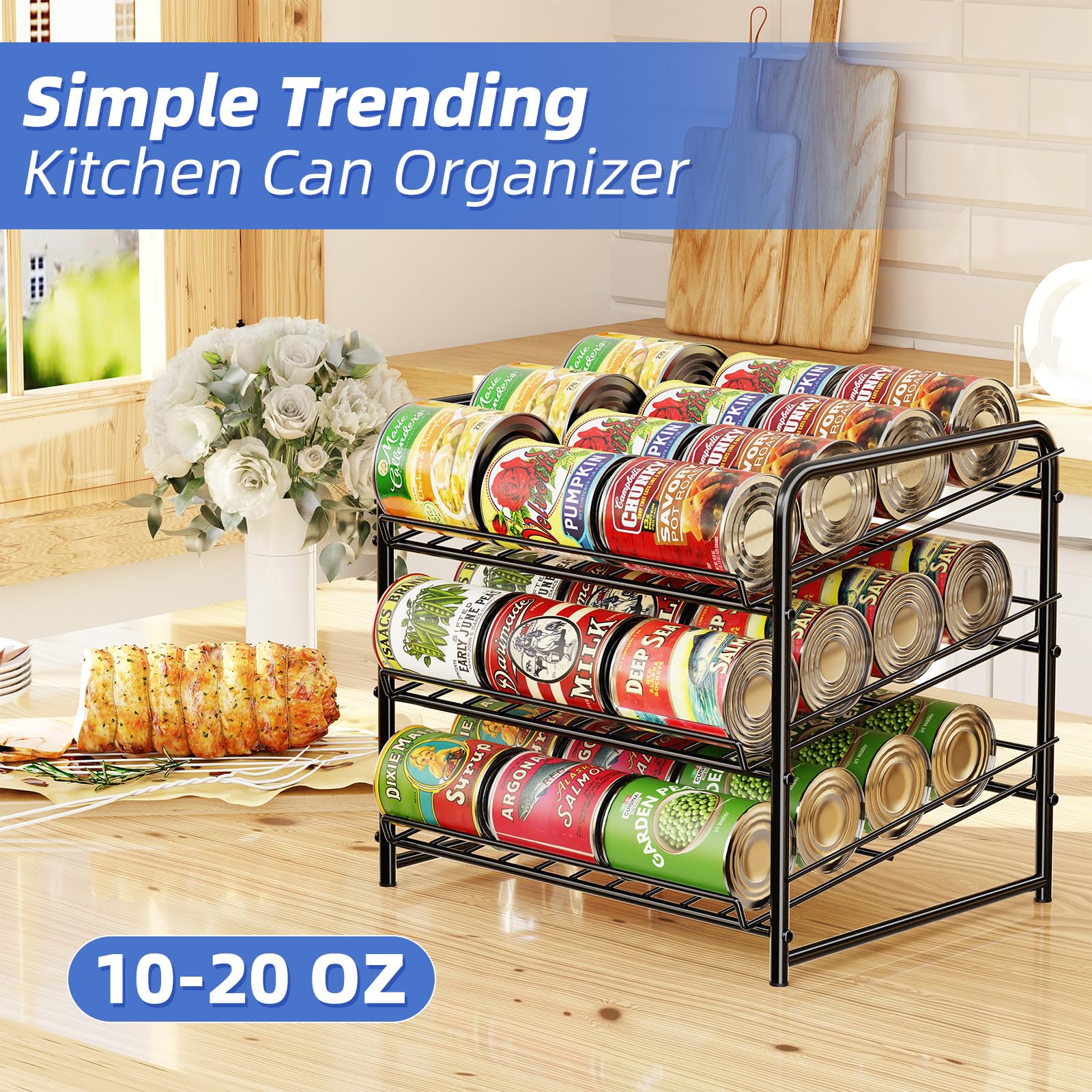 Simple Trending stackable design demonstrates space-saving storage across levels.
