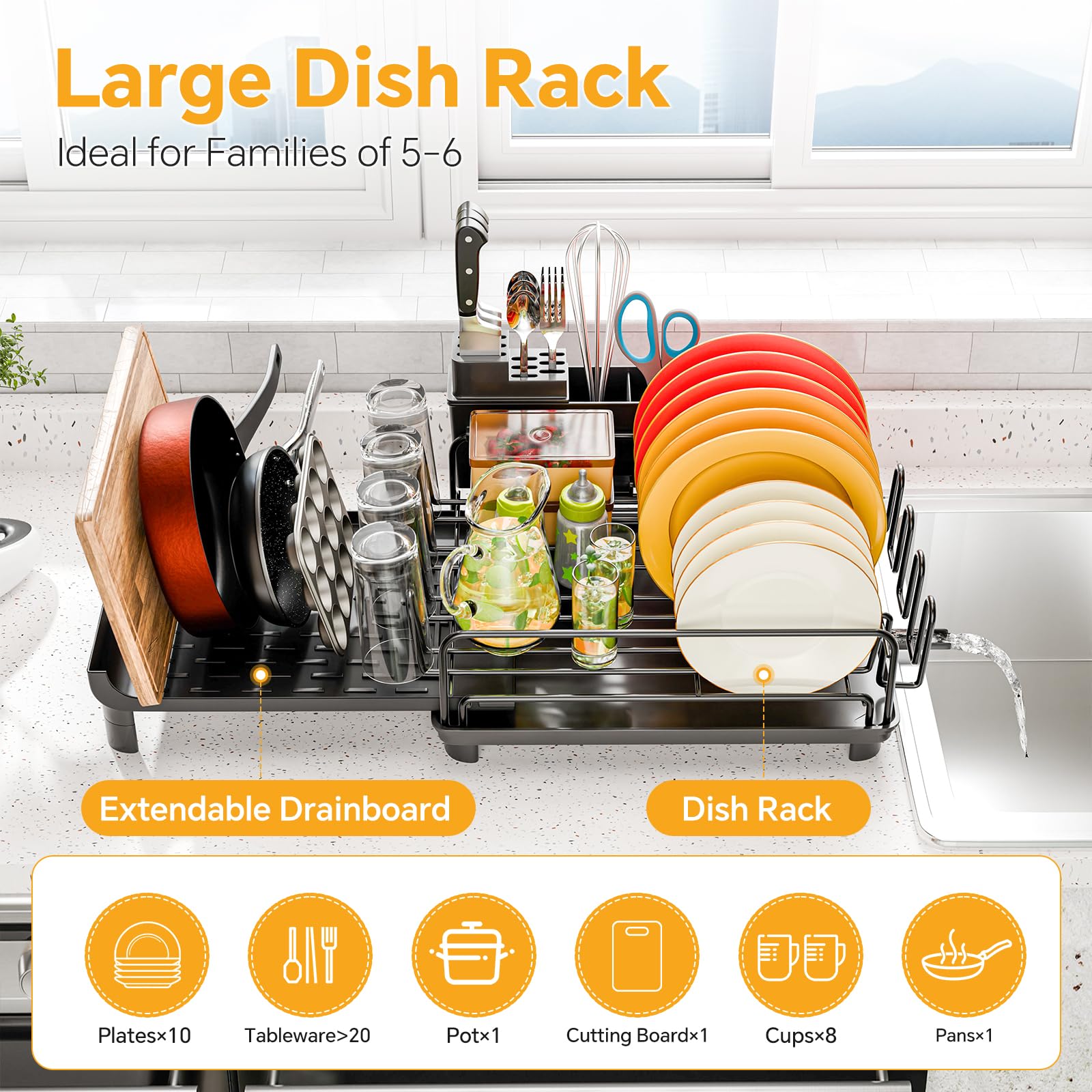 Simple Trending extendable rack shows cutting board holder for versatile storage