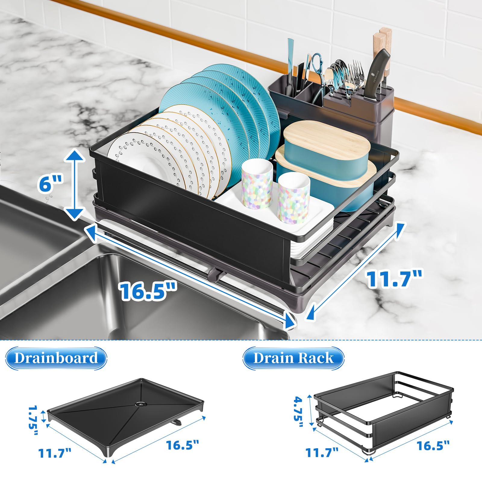 Simple Trending dish rack includes clear instructions and video guides for quick installation.
