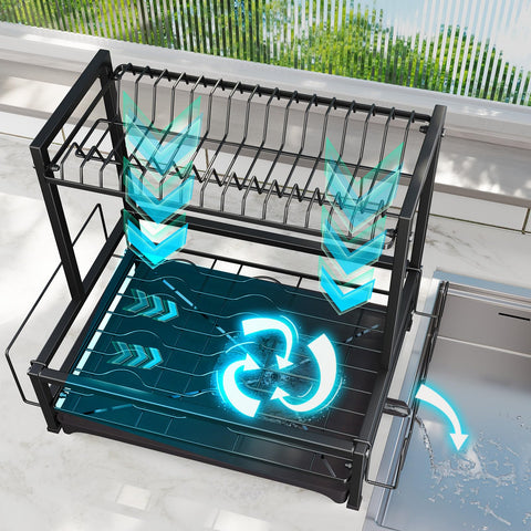 Simple Trending 2-tier rack fits pots, pans, lids, and baking trays