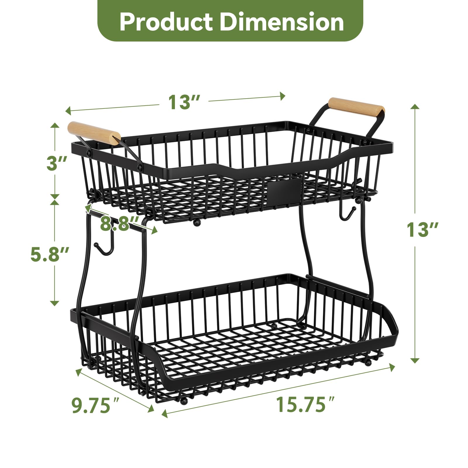 Simple Trending fruit basket durable, stable structure suitable for daily use.