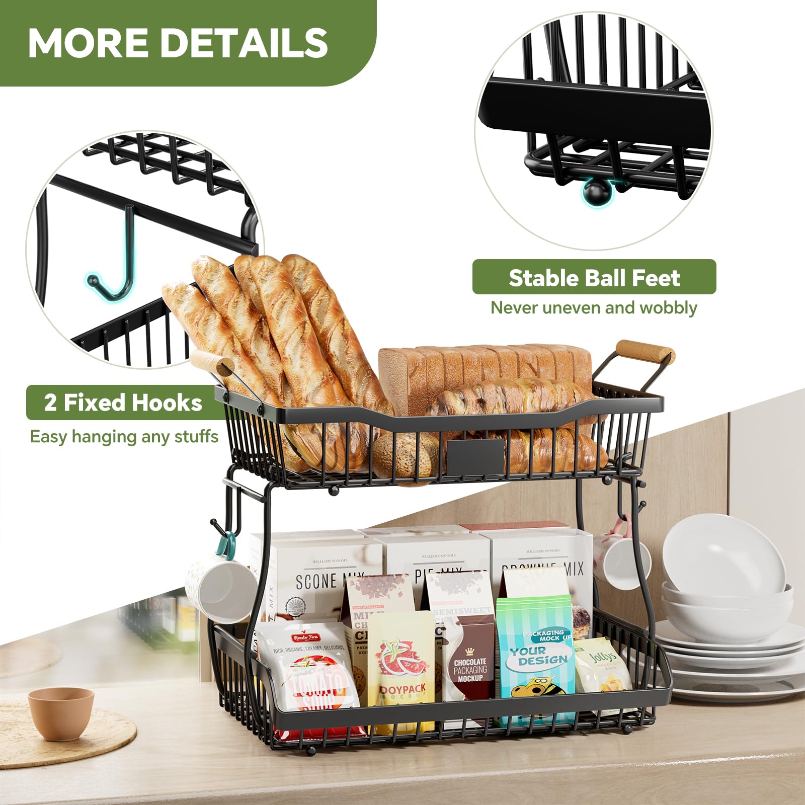 Simple Trending fruit basket detachable baskets illustrate modular versatility for different spaces.