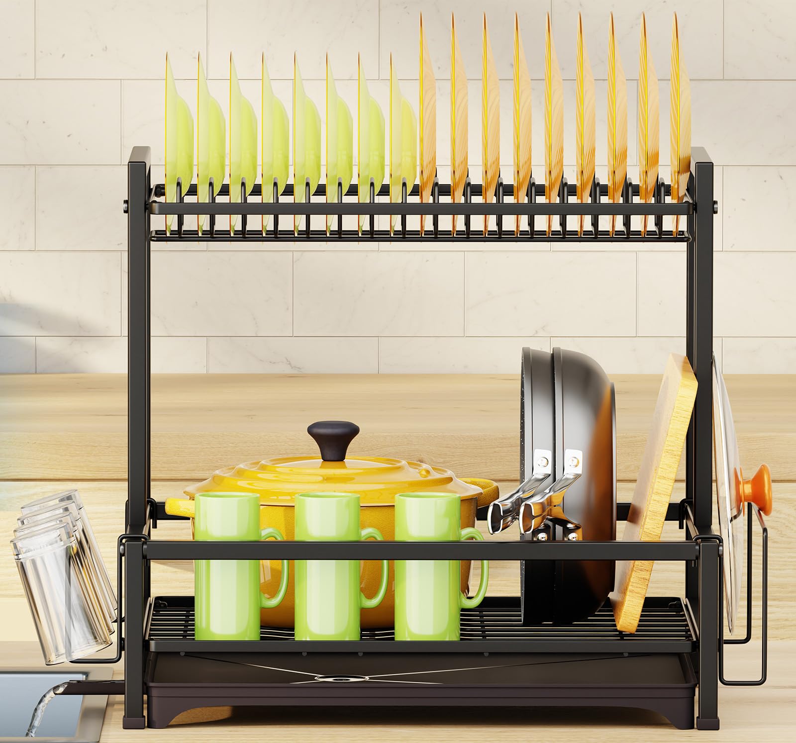 Simple Trending kitchen rack helps dry dishes after washing
