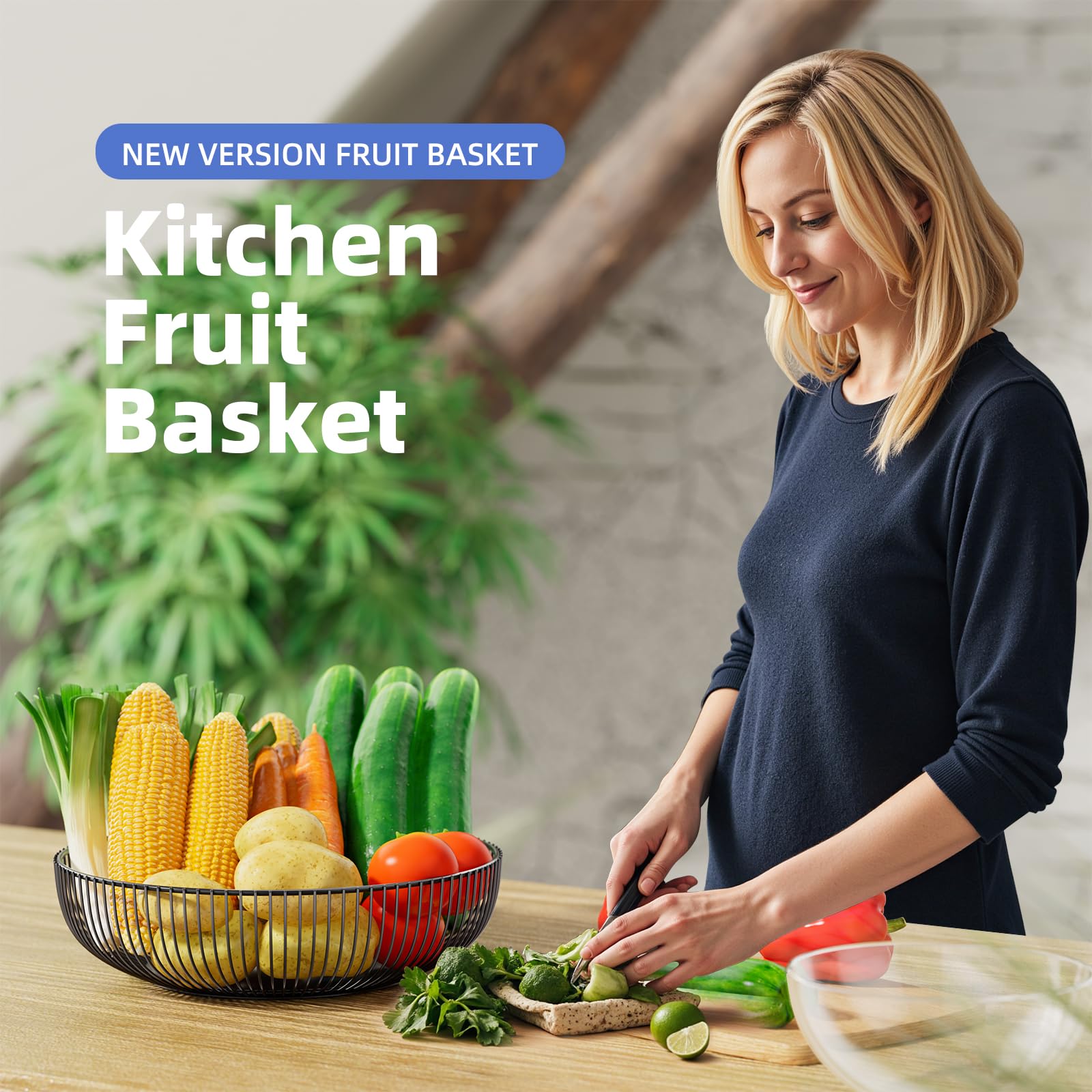 Simple Trending fruit basket base detail demonstrates stable non-slip bottom