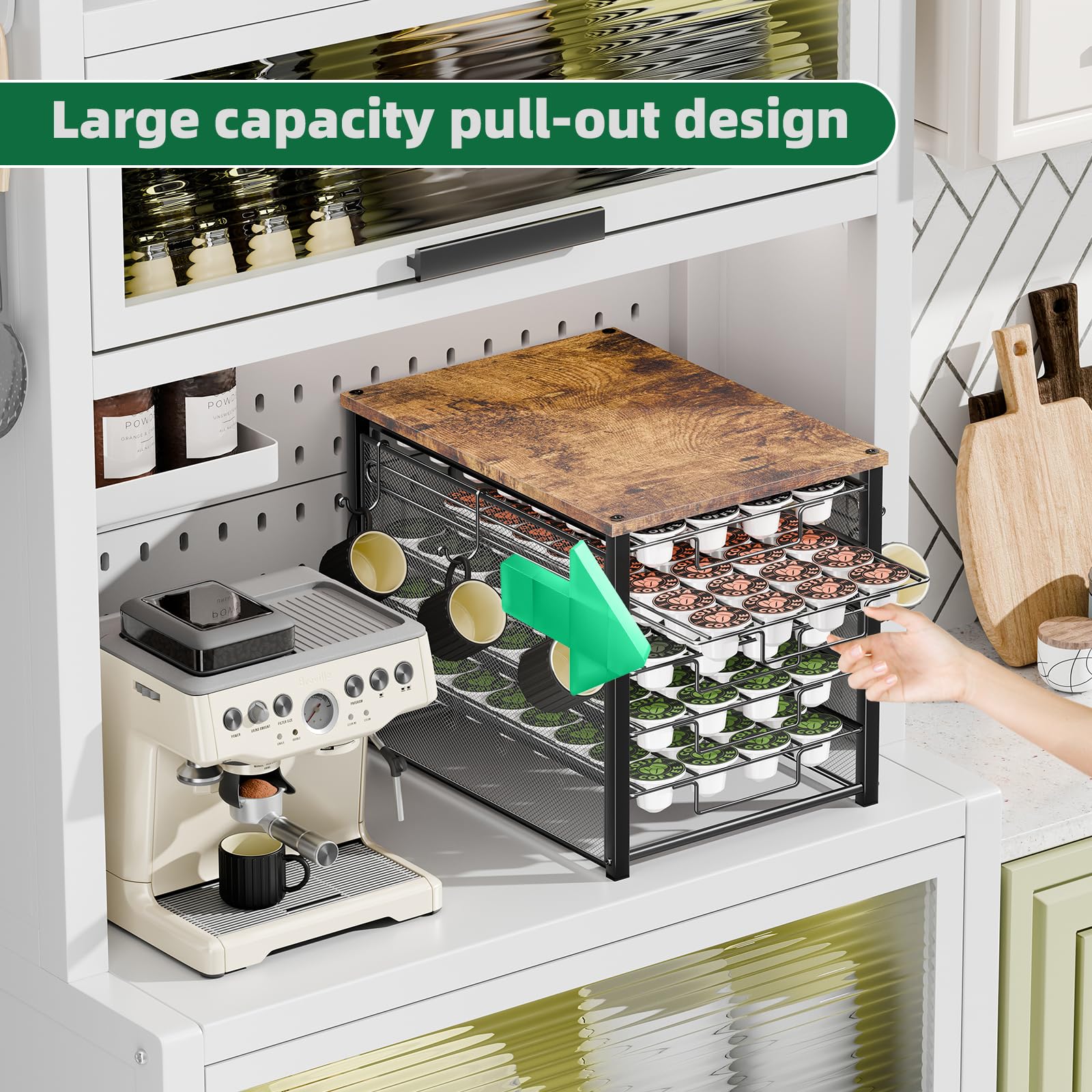 Simple Trending sturdy metal frame supporting a coffee maker