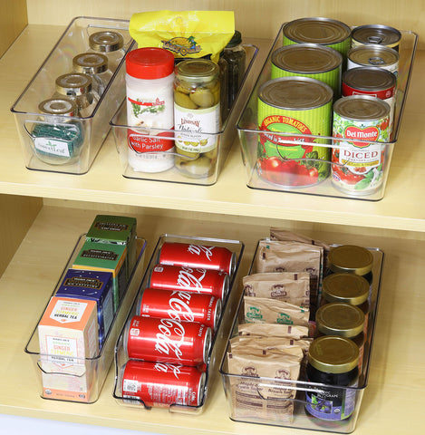 Simple Houseware medium fridge bin keeps snacks and condiments neatly accessible